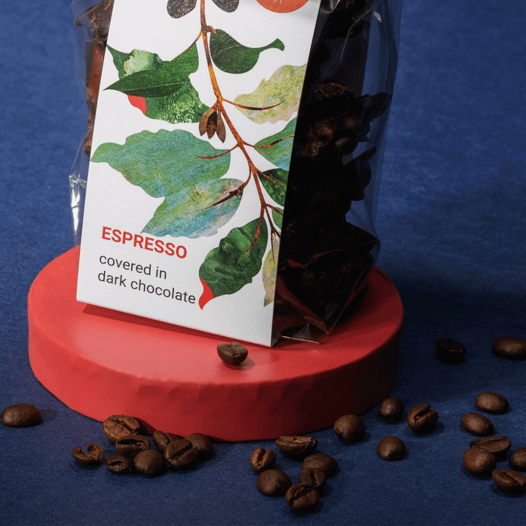 Amanase Vegan Fair Handmade Organic Espresso Beans in Dark Chocolate