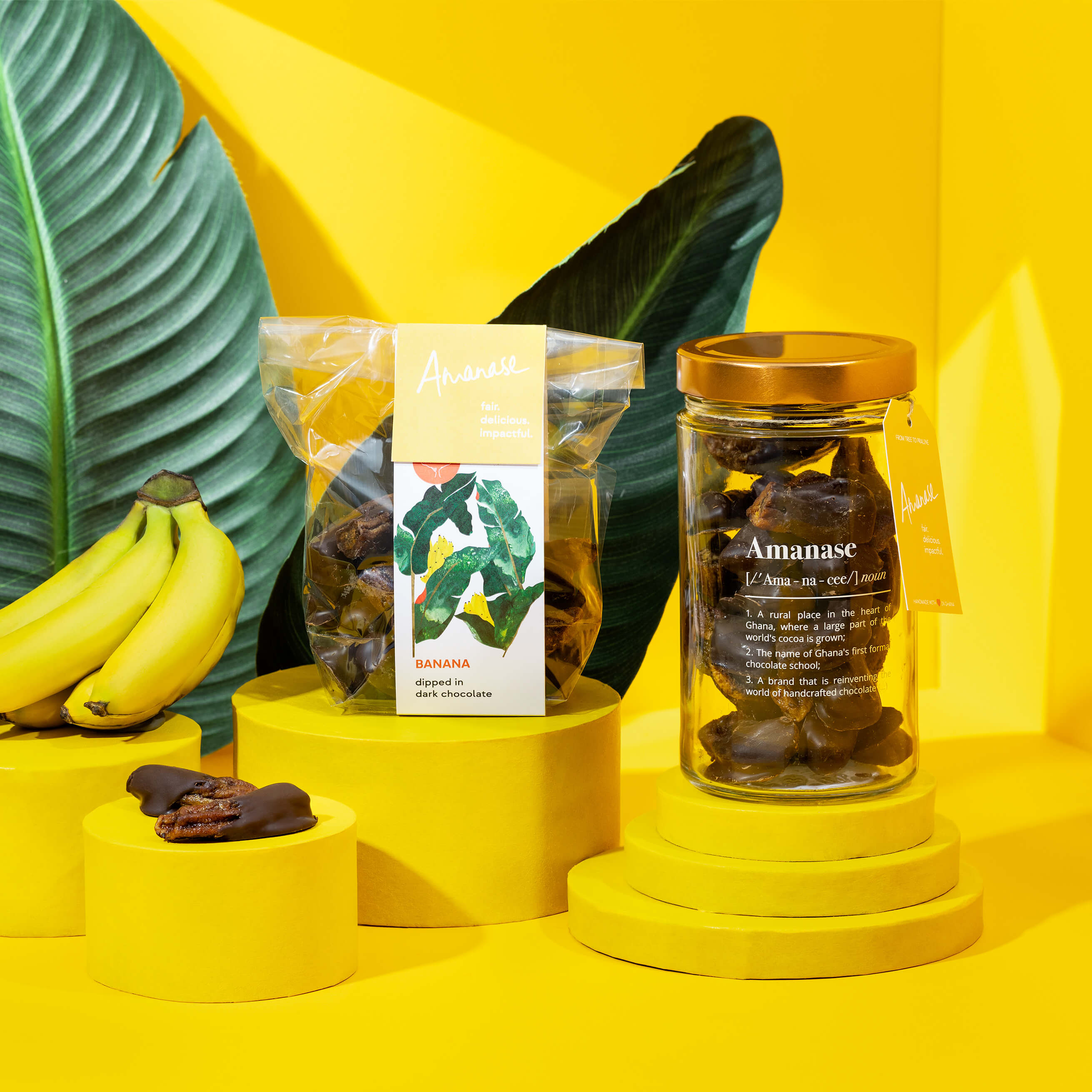 Amanase Dipped Bananas – Vegan Organic Fair Handmade